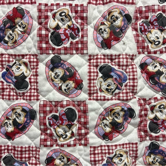 Vintage 80s Mickey Mouse And Minnie Overcoat Long Quilted Jacket - Picture 5 of 6